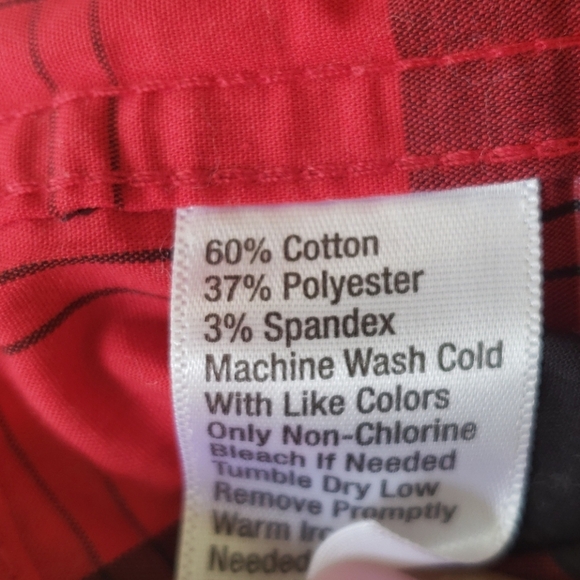 Saddlebred mens long sleeve red plaid shirt, size XXL - Picture 7 of 7